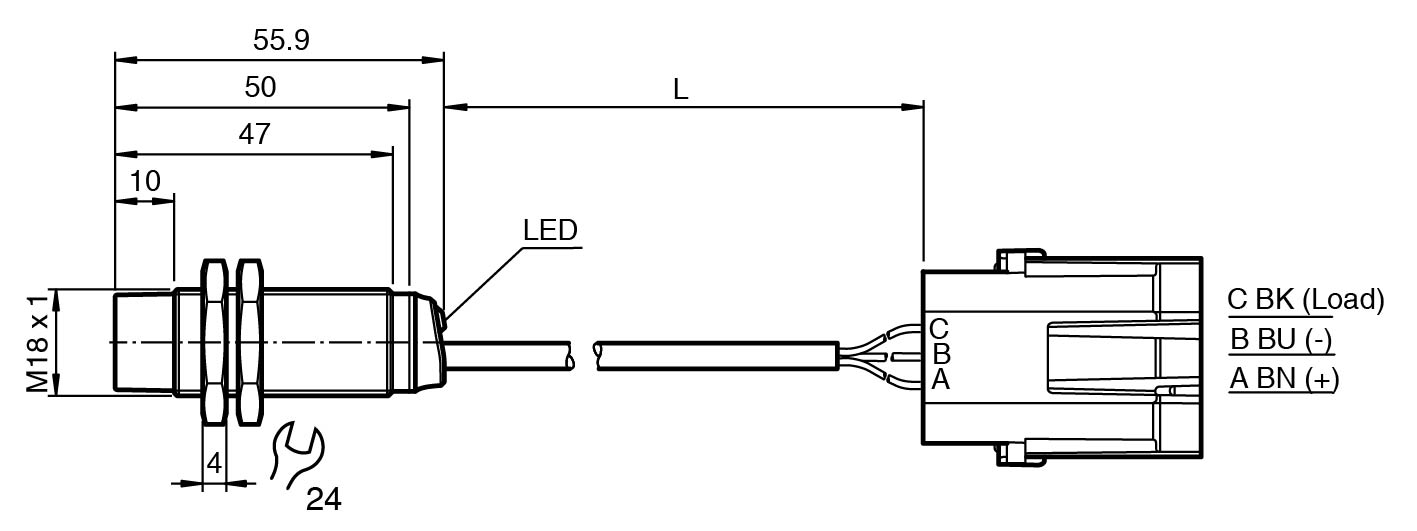 NBN8-18GM50-E2-0,145M-3PKD - Görsel 2